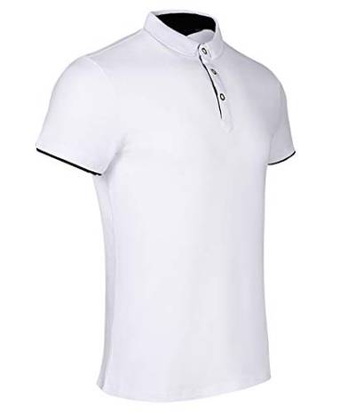 CLOUSPO Herren Poloshirt Kurzarm Polohemd Kurzarmshirt Basic Shirt (EU M/CN XXL, Weiß) von CLOUSPO