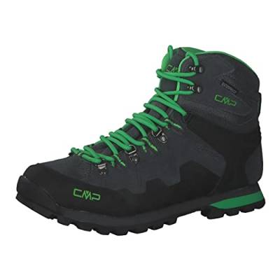 CMP Herren Athunis Mid Trekking Wp Walking Shoe, Grey-Verde Fluo, 47 EU von CMP