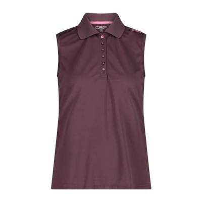 CMP Damen Funktions Polo T-Shirt, Plum, 40 von CMP