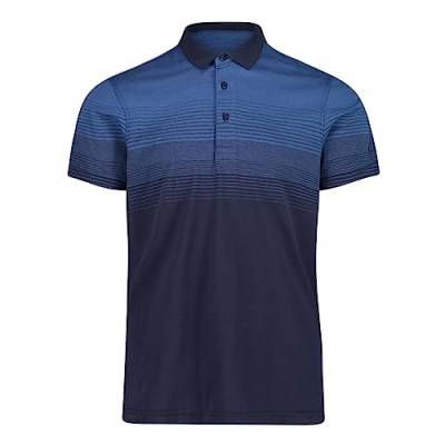 CMP Herren Polo T-Shirt, Black Blue, 52 von CMP