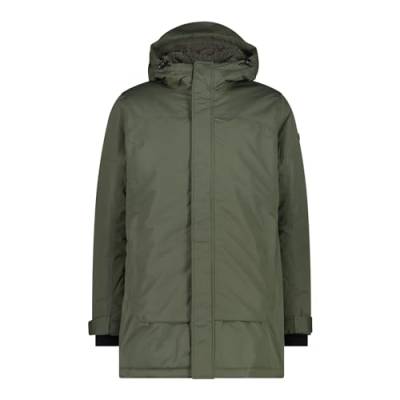 CMP M Parka Fix Hood Grün - Wasserdichter warmer Herren Parka, Größe 48 - Farbe Oil Green von CMP