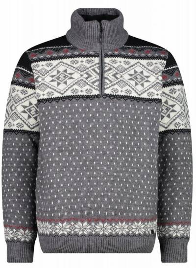 CMP Strickpullover CMP Herren Pullover Zip Reißverschluss Man Knitted 7H57200N U804 von CMP