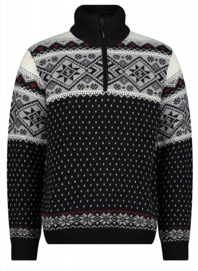 CMP Strickpullover CMP Herren Pullover Zip Reißverschluss Man Knitted 7H57200N U901 von CMP