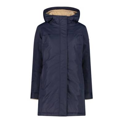 CMP Damen Hoodie Parka, black blue, 46 von CMP