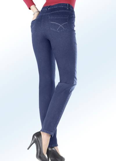 Superbequeme Jeans in 5-Pocket-Form, Jeansblau, Größe 23 von COSMA
