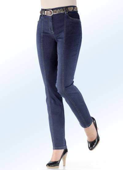 Superbequeme Power-Stretch-Jeans, Jeansblau, Größe 36 von COSMA