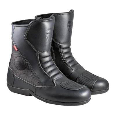 Curve Magnes WP Motorradstiefel für Damen und Herren, Mikrofaser, urbane Verwendung, Knöchel- und Fersenschutz, reflektierende Details, Reißverschluss, rutschfeste Sohle, Schwarz , 42/46 EU von CURVE