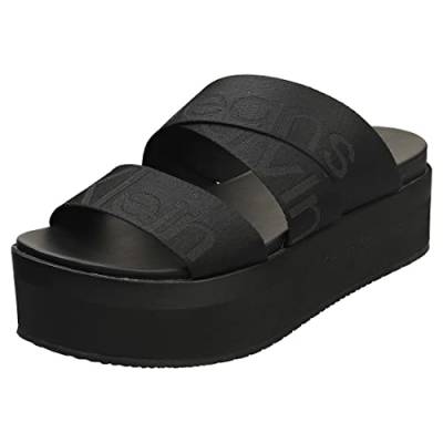 Calvin Klein Jeans Damen Sandalen Flatform Plateau, Schwarz (Black), 40 von Calvin Klein Jeans