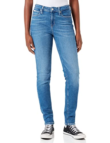 Calvin Klein Jeans Damen Mid Rise Skinny Jeans, Denim Medium, 33W x 32L von Calvin Klein Jeans