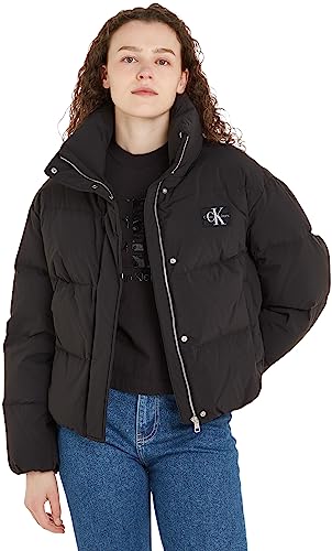 Calvin Klein Jeans Damen DOWN Soft Touch Label Puffer J20J222235 Daunenjacken, Schwarz (Ck Black), L von Calvin Klein Jeans