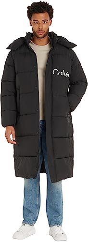 Calvin Klein Jeans Herren Mantel Essentials Non Down Long Parka Winter, Schwarz (Ck Black), XXL von Calvin Klein Jeans