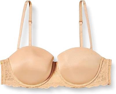 Calvin Klein Damen Trägerloser BH Push-Up, Beige (Bare), 80A (36A) von Calvin Klein