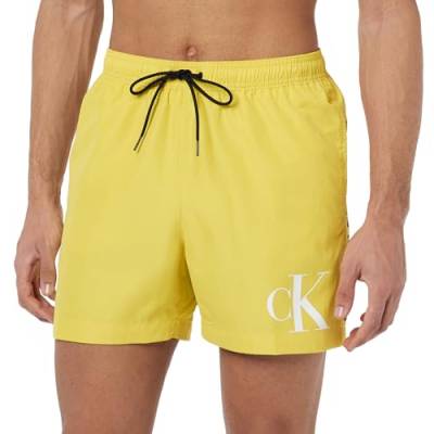 Calvin Klein Herren Badehose Lang, Gelb (Sunday Sunshine), S von Calvin Klein