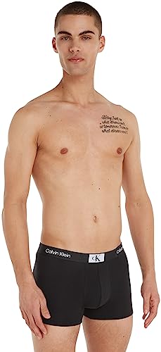 Calvin Klein Herren Boxershorts Low Rise Trunk mit Stretch, Schwarz (Black), S von Calvin Klein