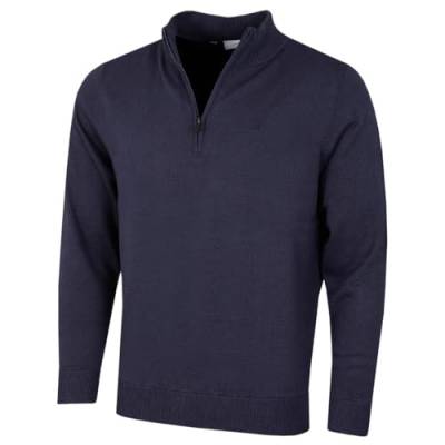 Calvin Klein Herren Heather Half Zip Pullover - Denim/Marineblau - XXXL von Calvin Klein