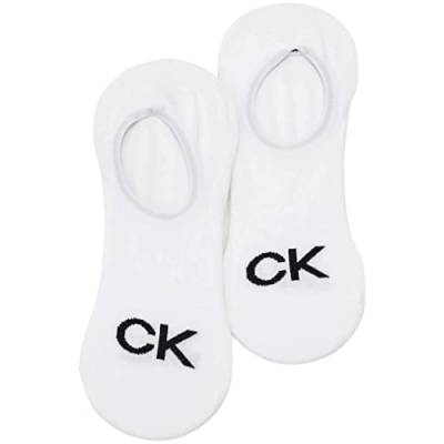 Calvin Klein Herren Footie Socken, Weiß, 39/42 (2er Pack) von Calvin Klein