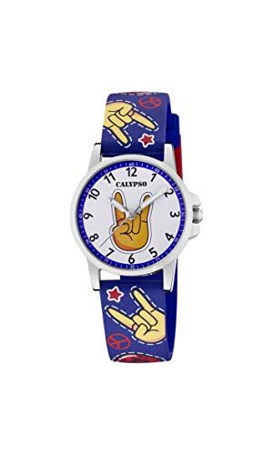 Calypso Jungs Analog Gesteppte Daunenjacke Uhr mit Kunststoff Armband K5790/5 von Calypso