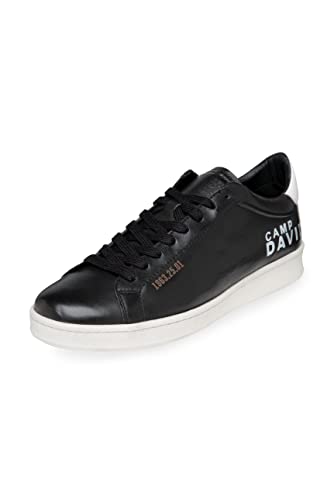 Camp David Herren Sneaker aus Leder mit Logo Prints Black 46 von Camp David