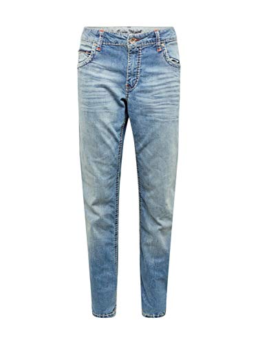 Camp David Herren Straight Leg Jeans CO:NO Comfort Fit Light Stone Used 31 32 von Camp David