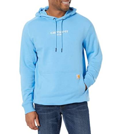 Carhartt Herren Force Relaxed Fit Lightweight Logo Graphic Sweatshirt, Blau (Azure Blue), L von Carhartt