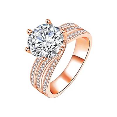 Super Flash Moissanite Ringförmige Verlobungsringe für Frauen Moissanite Twisted Verlobungsringe Hochzeitstag Versprechen Ringe für Braut Frau Freundin Ringelblumen Gesichtscreme (B, One Size) von Caritierily