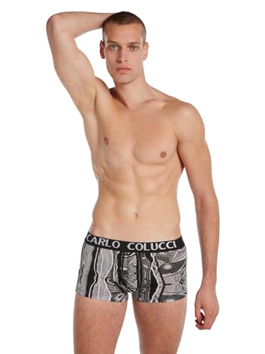 Carlo Colucci Herren Retroshorts Schwarz/Grau 6/L von Carlo Colucci