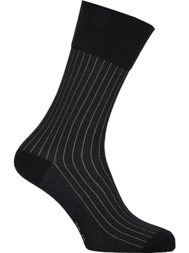 Carlo Colucci Moderne Streifen-Socken Schwarz 43-46 von Carlo Colucci