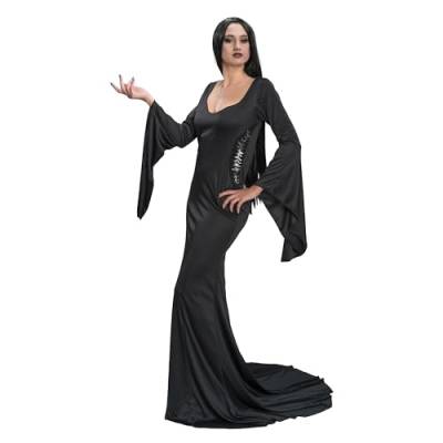 Chaks Kostüm Morticia für Damen | Langes Kleid Schwarz - Addams Family M von Chaks