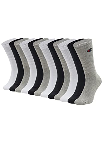 Champion 12 Paar Crew Socken Gr. 35-46 Unisex Tennissocken U24558, Farbe:002 - White/Grey/Black, Socken & Strümpfe:43-46 von Champion