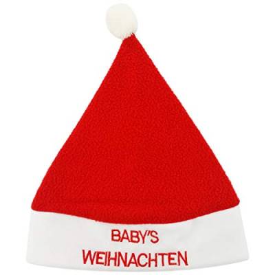 Ciffre Weihnachtsmützen Mütze Nikolausmütze Weihnachtsmütze Santa Plüsch Baby Rot von Ciffre
