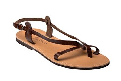 Ciffre Herren Echt Leder Riemchen Sandale Sandalette Griechenland Kreta Braun 43 von Ciffre