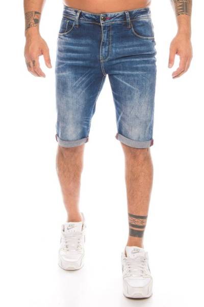 Cipo & Baxx Caprijeans Herren Capri Denim Jeans Short kurze Hose Modische Akzente und Stretchanteil von Cipo & Baxx