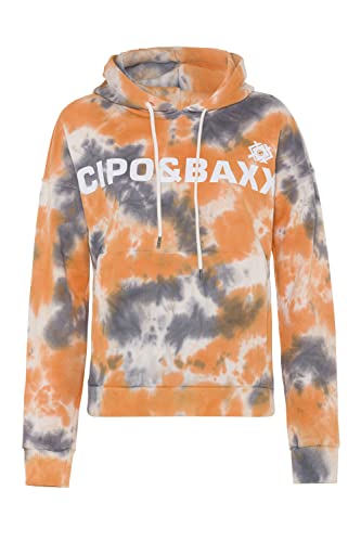 Cipo & Baxx Damen Jogginganzug Sportanzug Hose Kapuzensweat Freizeit Jogging Suit Jacke Hoodie WLR149 Orange S von Cipo & Baxx