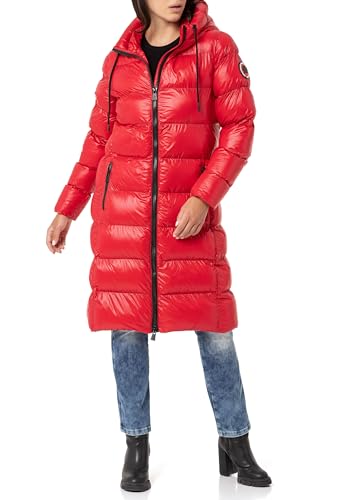 Cipo & Baxx Damen Steppmantel Jacke Parka Knielang Winterjacke Stepp Kapuze WM137 Rot M von Cipo & Baxx