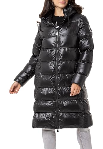 Cipo & Baxx Damen Steppmantel Jacke Parka Knielang Winterjacke Stepp Kapuze WM137 Schwarz S von Cipo & Baxx