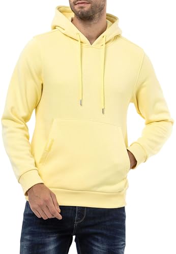 Cipo & Baxx Herren Kapuzenpullover Basic Hoodie Premium Sweatshirt Sweater CL557 Gelb M von Cipo & Baxx