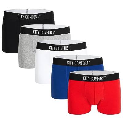 CityComfort Boxershorts Herren 8er oder 5er Pack S-4XL Unterwäsche Männer und Teenager Boxer (Mehrfarbig, S) von CityComfort