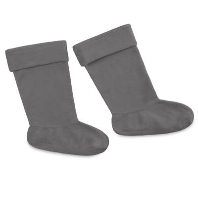 CityComfort Stiefelsocken Damen und Teenager, Fleece Thermo Socken für Gummistiefel Warme Socken Damen Größe 36-41 (Grau, 38-39 EU) von CityComfort