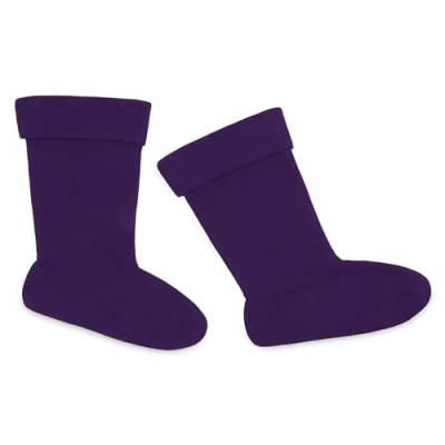 CityComfort Stiefelsocken Damen und Teenager, Fleece Thermo Socken für Gummistiefel Warme Socken Damen Größe 36-41 (Lila, 38-39 EU) von CityComfort