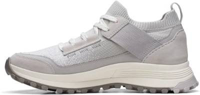 Clarks Damen ATL Trek Knit Sneaker, Hellgraue Kombination, 37.5 EU von Clarks