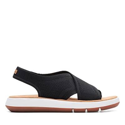 Clarks Damen Jemsa Dash Sandale, Black Knit, 41 EU von Clarks