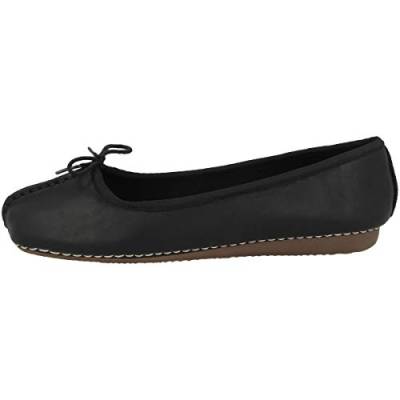 Clarks Damen Freckle Ice Ballerinas, Schwarz Black Leather, 37.5 EU von Clarks