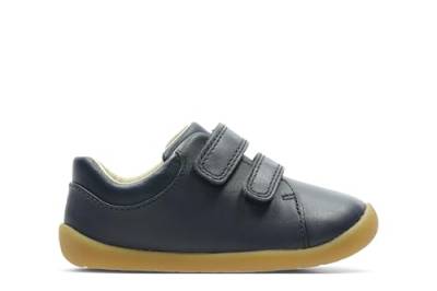 Clarks Jungen Roamer Craft T Sneaker Niedrig, Blau (Navy Leather), 18.5 EU von Clarks