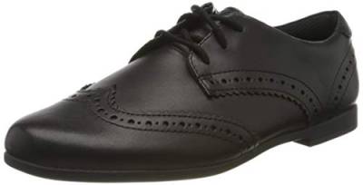 Clarks Mädchen Scala Lace Y Derbys, Schwarz Black Leather, 40 EU von Clarks