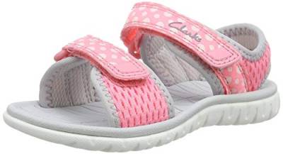 Clarks Mädchen Surfing Tide T Offener Sandalen Offener Sandalen, Pink (Pink Combi Pink Combi), 27 EU von Clarks