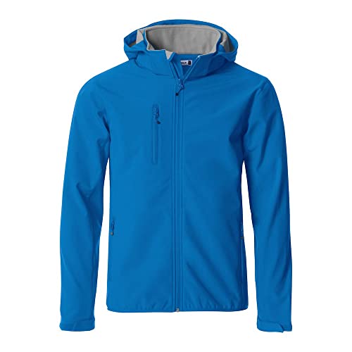 CLIQUE - Jacke für Herren, Basic Hoody Softshell, elastisch, Polyester, lässig, winddicht, für Wandern, Arbeit, Reisen, Herbst und Winter, Königsblau, XXL von Clique