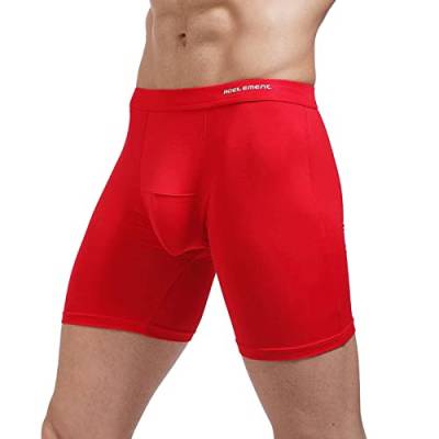 Colorful Herren Boxershorts Anti-Abrieb-Beine Aushöhlen Große Atmungsaktive Boxer Sport Laufhose Short (Red, XL) von Colorful Outdoor