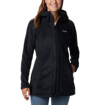 Columbia Damen Benton Springs II Long Hoodie Fleecejacke, Schwarz, X-Small von Columbia