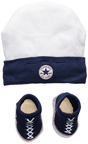 Converse Baby-Jungen Hat and Bootie Bekleidungsset, Mehrfarbig (Navy), 0/6 Monate (Herstellergröße: 0-6M) von Converse