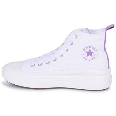 Converse Chuck Taylor All Star Move Platform Sneaker, White/Pixel Purple/White, 37 EU von Converse